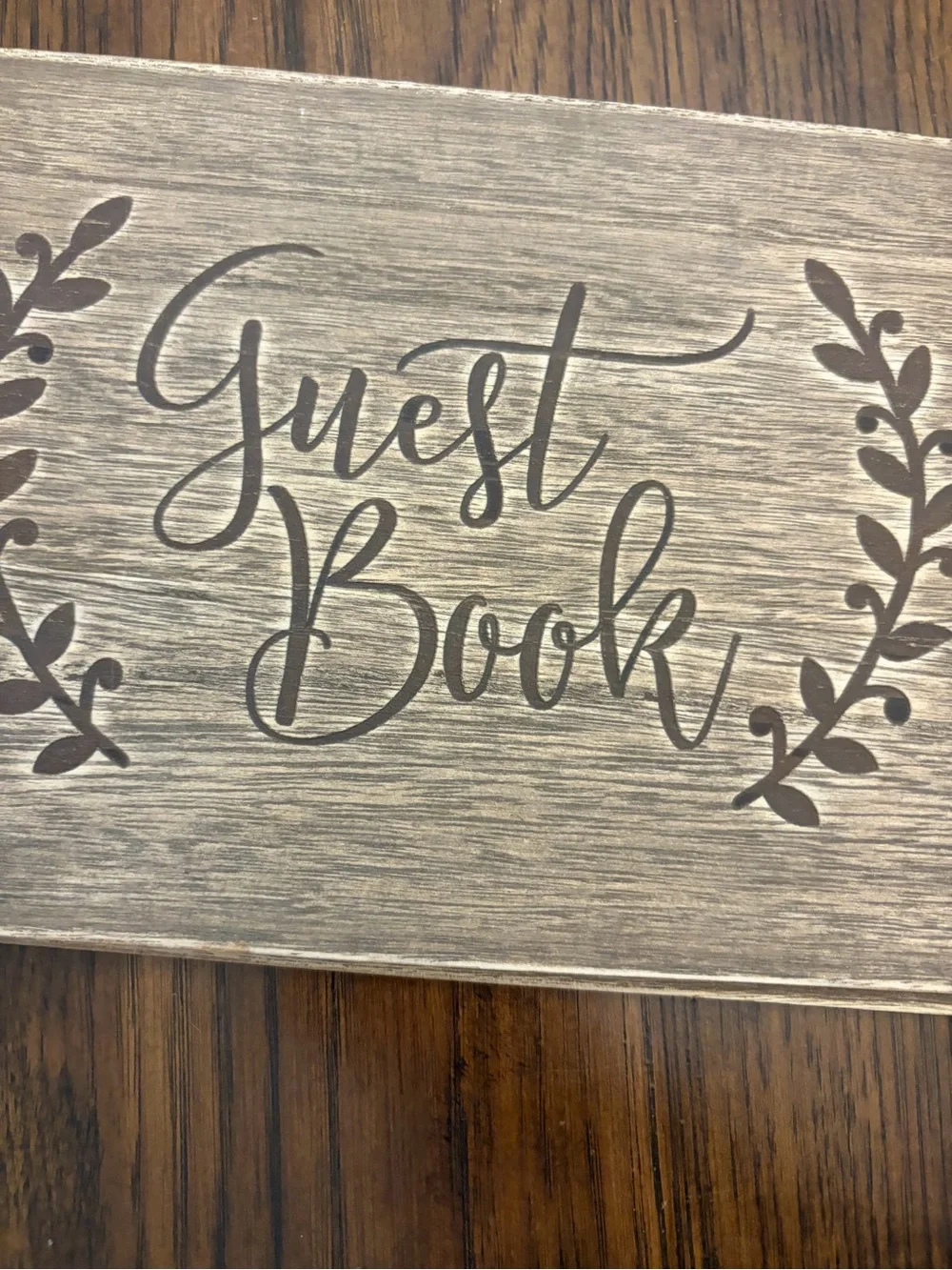 Guest Book Wooden  wedding or event Brown Rustic guest  Book.